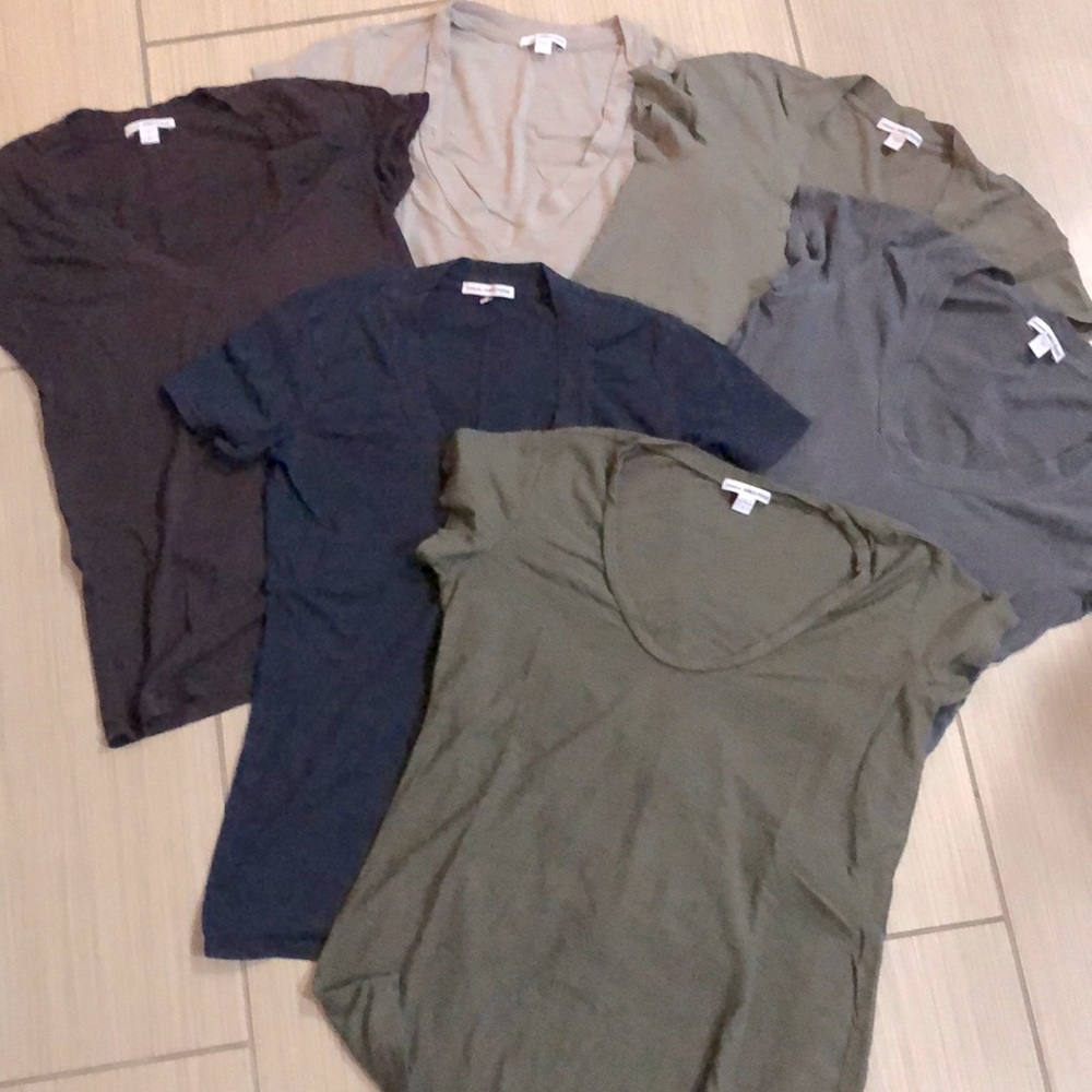 James Perse T-shirt 6pcs bundle - size 1